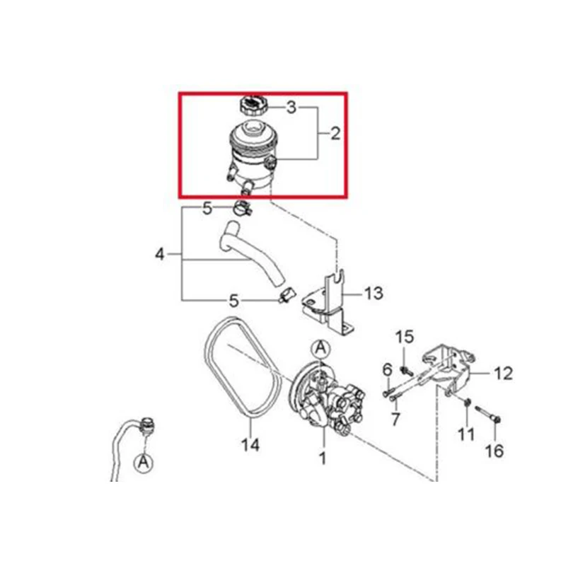 2006 2011 для Hyundai Accent KIA Rio Rio5 Гидроусилитель рулевого насоса масляный резервуар OEM