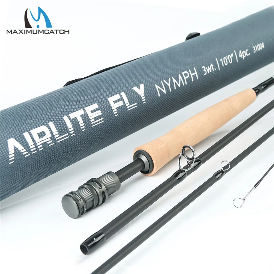 Maximumcatch Высший сорт Airlite 7'6'' удочка для ловли нахлыстом 2WT/3WT супер светильник, Графитовая Удочка из углеродного волокна с трубкой Cordura