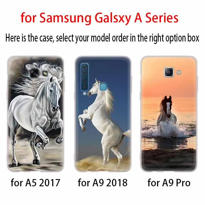 Акварель лошадь бег лошадей силиконовый чехол Обложка для Samsung A50 A70 A80 A30 A40 A90 A6 A8 A9
