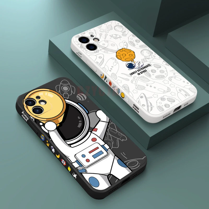 Милый мультяшный квадратный чехол для iPhone 13 12 11 Pro Max Mini XS XR X 6S 8 7 Plus SE мягкий