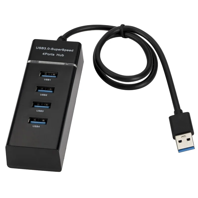 4 порта USB 3 0 HUB 5 Гбит/с Суперскоростной мини концентратор для Windows /Mac OS/Linux черные