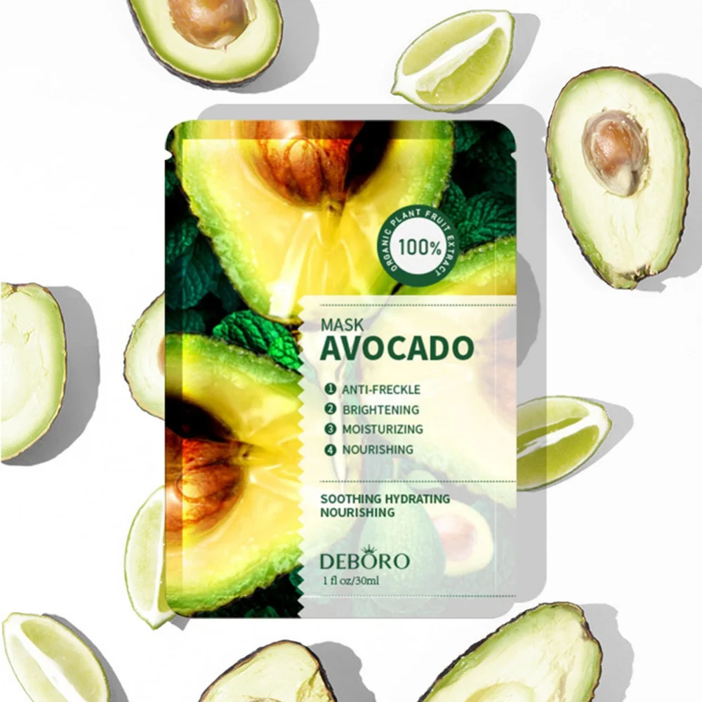 

Hot Plant Fruit Facial Mask Smooth Face Mask Moisturizing Hydrating Nourishing Shrink Pores Oil Control New Arrivals