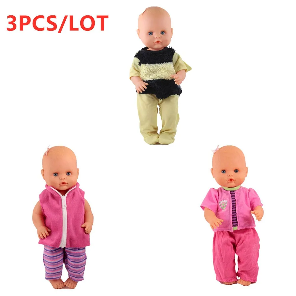 3PCS outfits1 Одежда для кукол, 3 шт./лот, Одежда для кукол, Nenuco, аксессуары, подходят для 33-35 см, 14 дюймов, Nenuco, кукла Nenuco y su Hermanita, аксессуары для кукол - Цвет: 3PCS outfits1