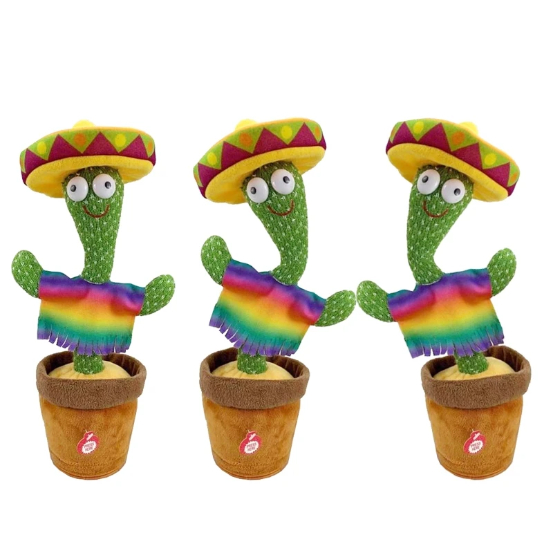 

Dancing Cactus Electronic Cactus Toy, Electronic Vibration Dancing Cactus, Singing And Swinging Straw Hat Potted Plant