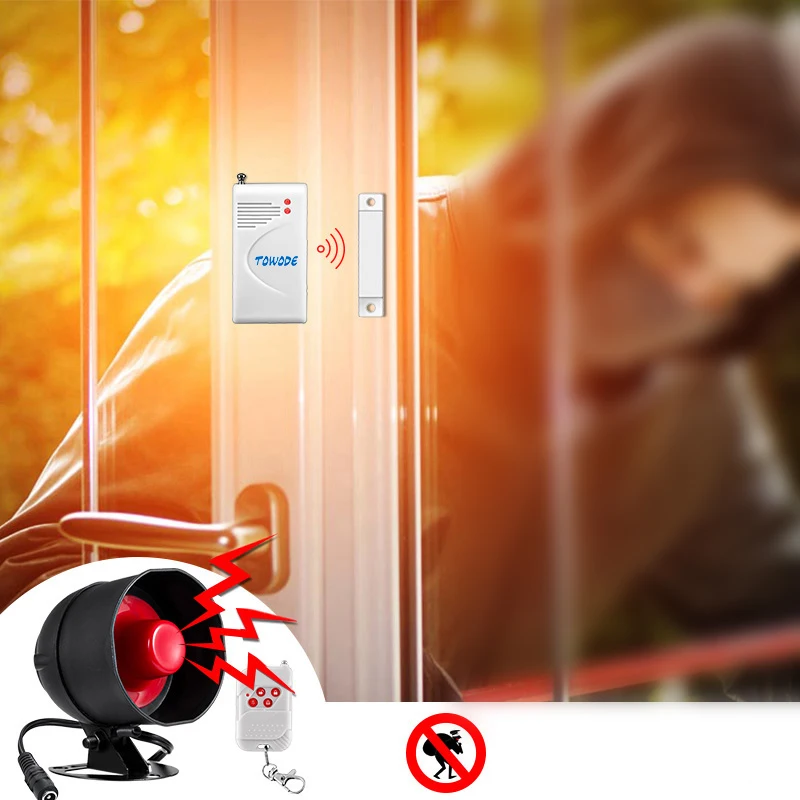 TOWODE DIY Upgraded Standalone Alarm Kit Home Security Wireless Horn Siren System Protection PIR Motion Detection | Безопасность и