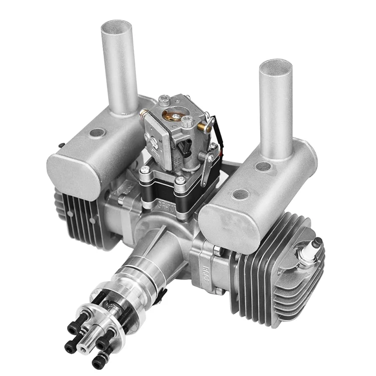 RCGF 70cc двухцилиндровый бензиновый/бензиновый двигатель двойной цилиндр с глушителем/Igniton/свечи зажигания для Радиоуправляемая модель самолета