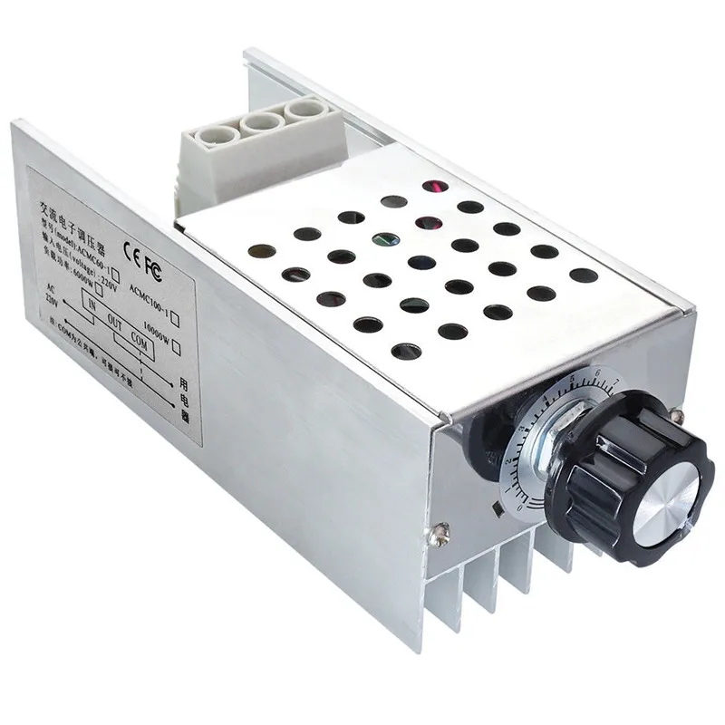 AC220V 10000 Вт Высокая мощность SCR Электронный регулятор напряжения скорости