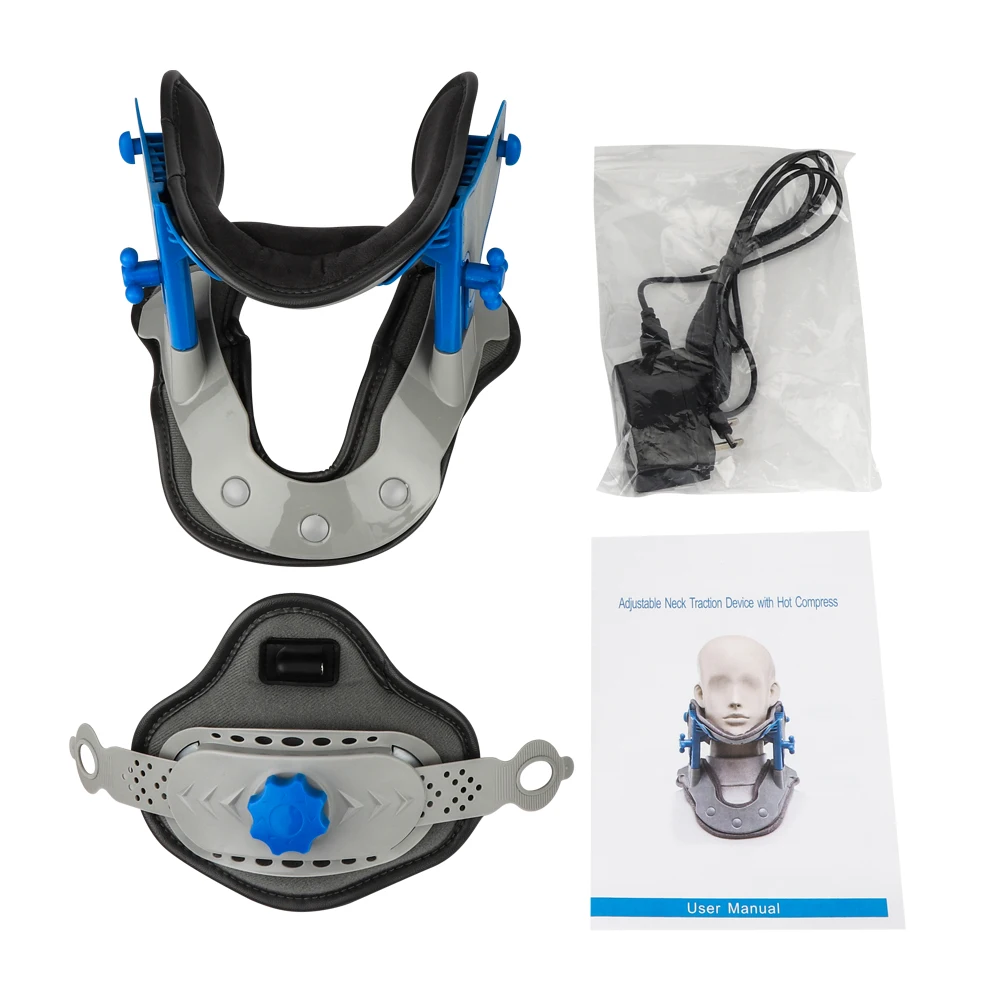 

Neck Massage Instrument Collar Neck Cervical Traction Apparatus Kit Heat Treatment 3 Adjustable Levels Cervical Spine Massager