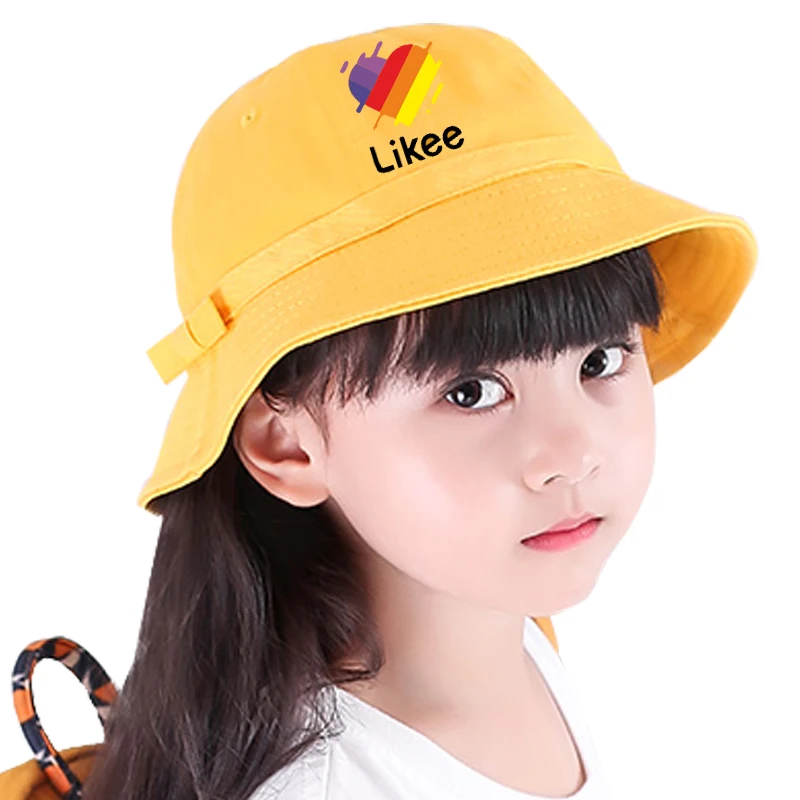 

Hats for Girls Likee Pattern Cotton Baby Bow Hat Spring Summer Kids Boys Girls Sun Cap LIKEE Autumn Fisherman Hat Beach Caps