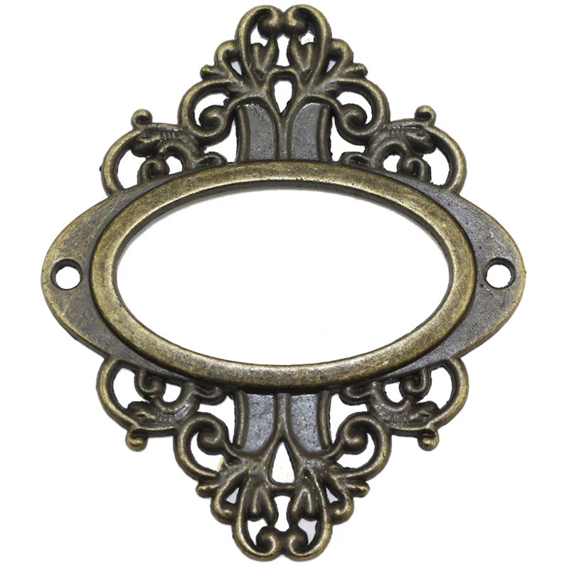 5 шт. антикварный резной медицины шкаф с выдвижными ящиками этикетка Pull рамки