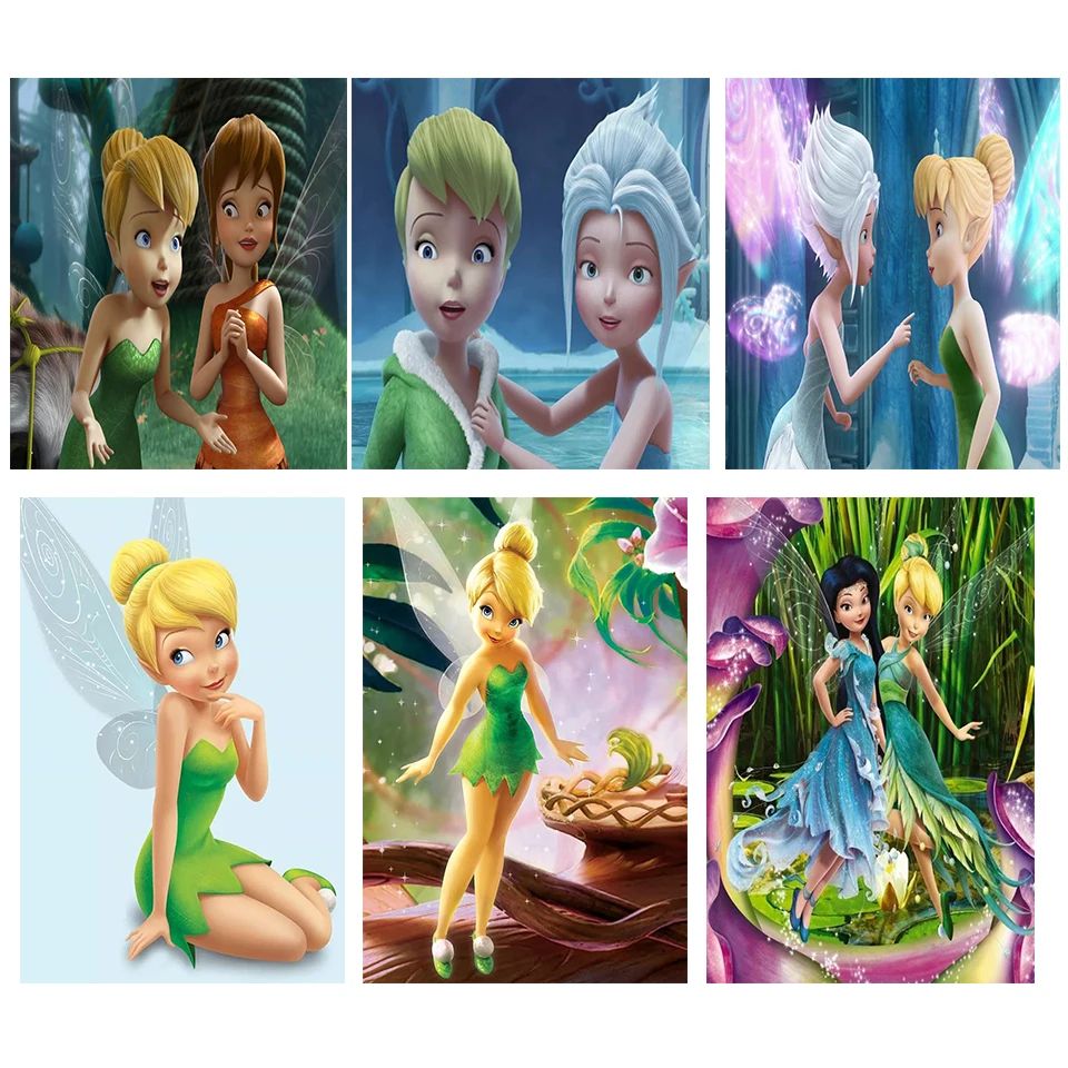 

Алмазная 5D картина «Секрет крыльев» Disney, полноразмерная мозаика «сделай сам» в виде колокольчика, Сказочная вышивка, украшение для детской ...