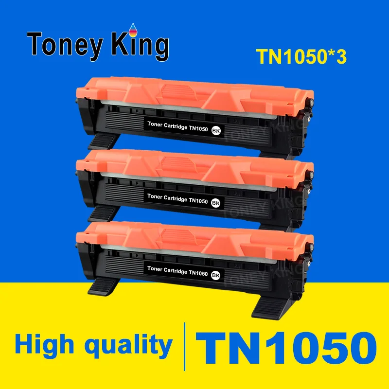 

Toney King 3 PCS TN1050 Toner Cartridge Compatible for Brother HL-1110 1112 DCP-1510 1512R MFC-1810 1815 Printer