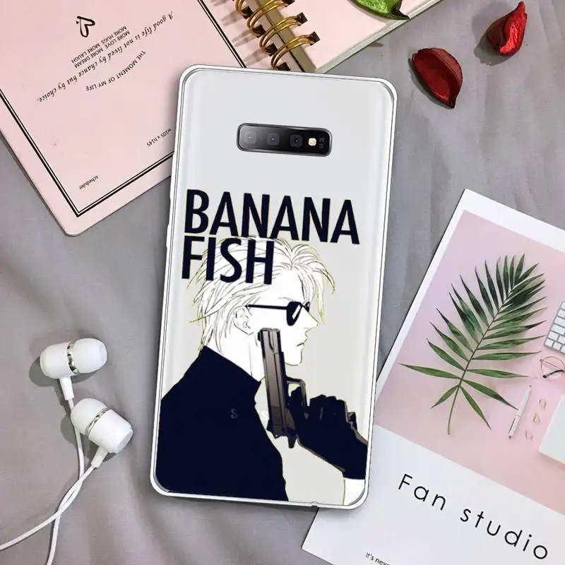 

Japanese Anime Banana Fish Phone Case Transparent For Samsung Galaxy A 71 21s S note 8 9 10 plus 20 ultra