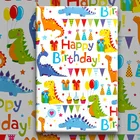 Бумага для упаковки подарков, фламинго, единорог, динозавр, джунгли, животные, день рождения, детский душ, девичник, украшение для школы