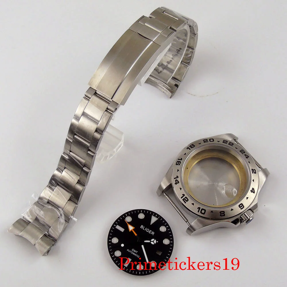 Для Mingzhu 3804 GMT автоматический механизм чехол для часов циферблат ремешок