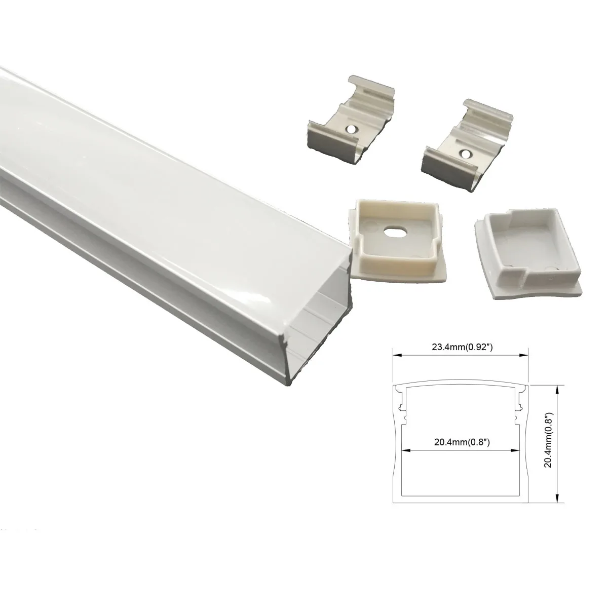 2M 6.6Ft Big Size Aluminum Channel For Double Row Strip Light | Освещение