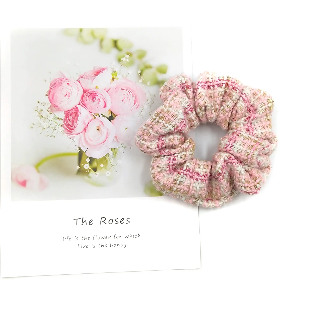 

New Design Women Elegant Knitting Scrunchie Thicken Female Elastic Hair Bands Ties Autumn Winter Warm Hair Accessories ZF-29