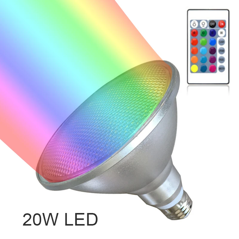 

20W PAR38 LED Spot Light AC85-265V Waterproof IP65 Lamp Indoor Lighting Dimmable Color Spotlight 50-60hz