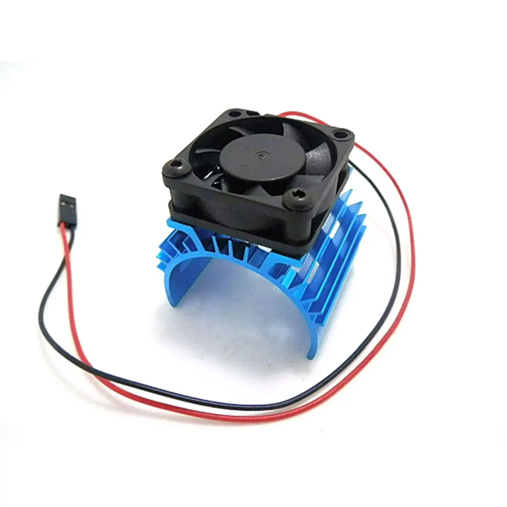 

Blue RC Parts Electric Car Brushless Motor Heatsink Cover + Cooling Fan For 1:10 HSP RC Car 540 550 3650 Size Motor Heat Sink