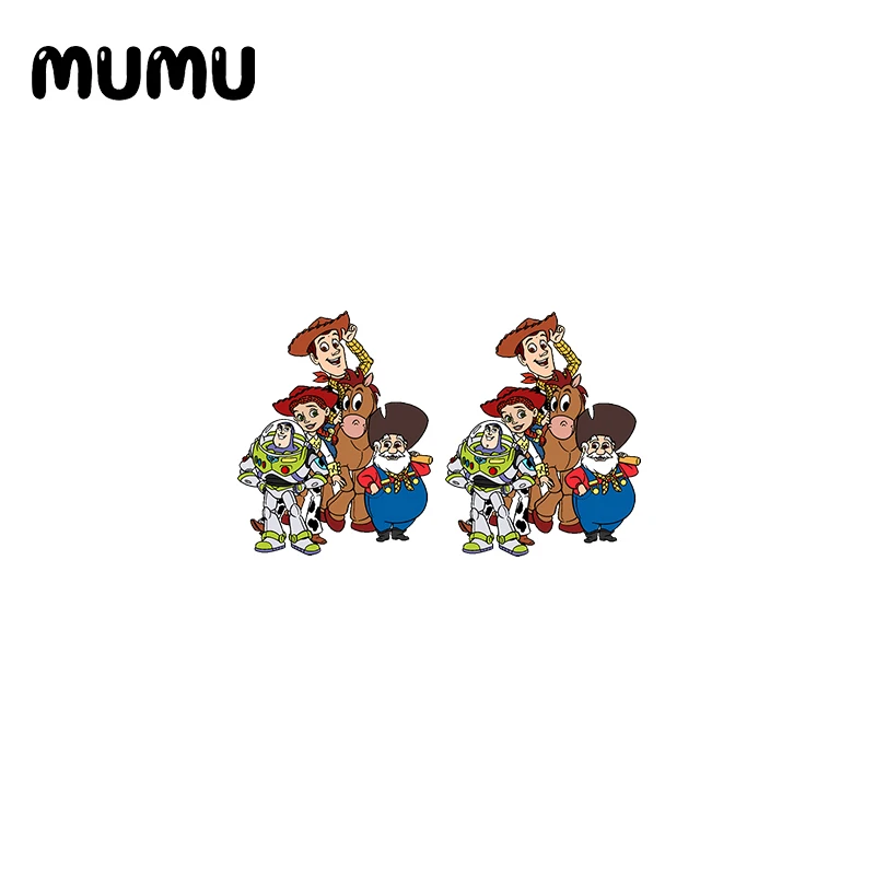 2021 New Toy Story Stud Earring Woody Buzz Lightyear Epoxy Jewelry Resin Acrylic Earrings Handmade Gifts Girl | Украшения и