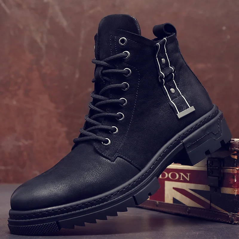 

2021 new men's trend Martin boots outdoor casual shoes men's boots high-top tooling boots