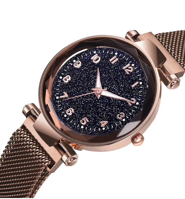 Женские с магнитом пряжкой звездное небо светящиеся часы Роскошные MEIBO женские
