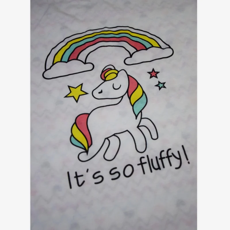 Новая повседневная Пижама для всей семьи Пижамный набор с мультяшным единорогом