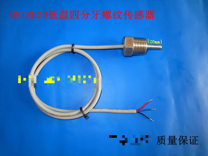

DS18B20 Low Temperature Four-point Thread Temperature Sensor Probe Length 20mm