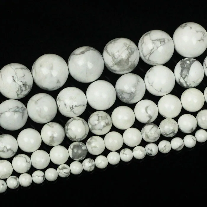 Натуральный белый бирюзовый говлитый камень круглые бусины 15 дюймов нитка 4 6 8 10 12