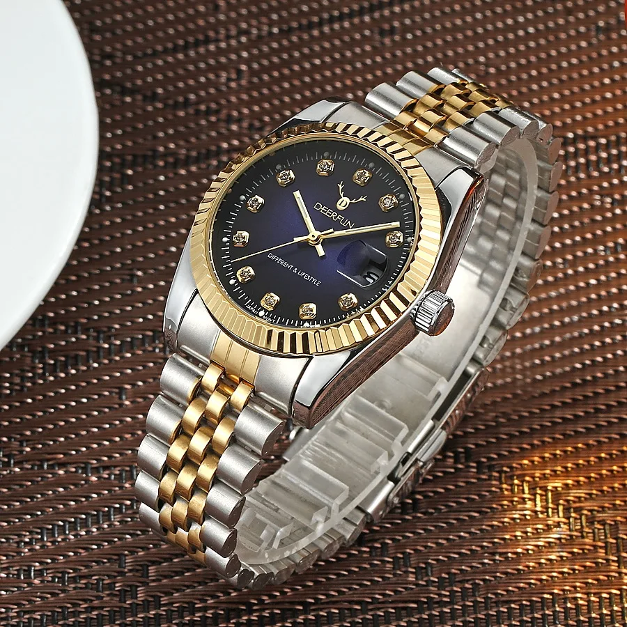 Швейцарские часы oyster perpetual Rolexable datejust MIYOTA, кварцевые классические деловые золотые часы с алмазной поверхностью reloj hombre