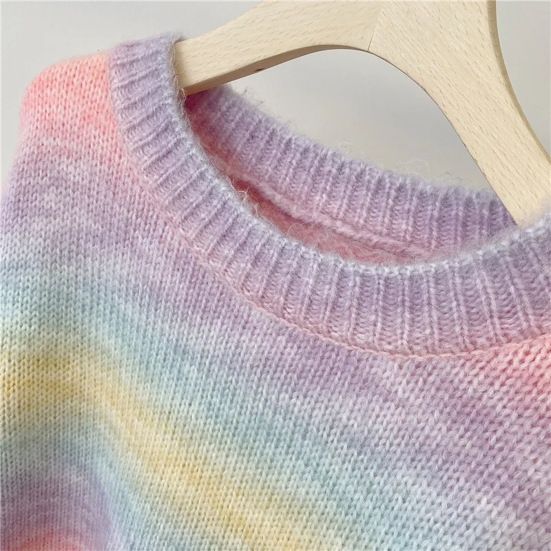 

Autumn Winter New Fashion Woman Knitted Sweaters Pullovers Long Sleeve Knitted Sweater Female Tops