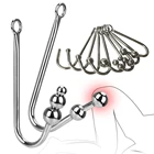 Анальный Вагинальный крючок для игр для взрослых, БДСМ, анальная пробка из нержавеющей стали, Анальный шарик, стимулятор интимные игрушки для женщин, массажер простаты для мужчин