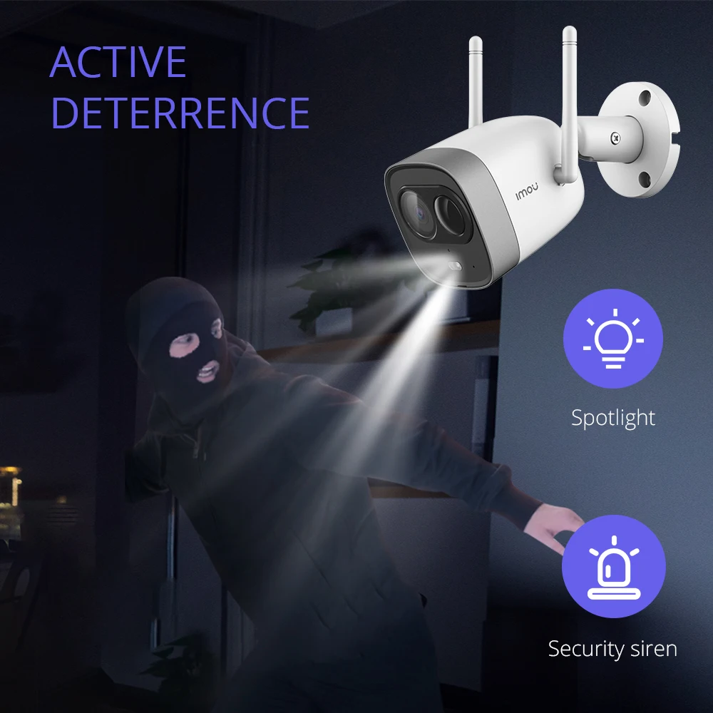 Imou 1080P Bullet WiFi камера с двойной антенной открытый IP67 всепогодный микрофон