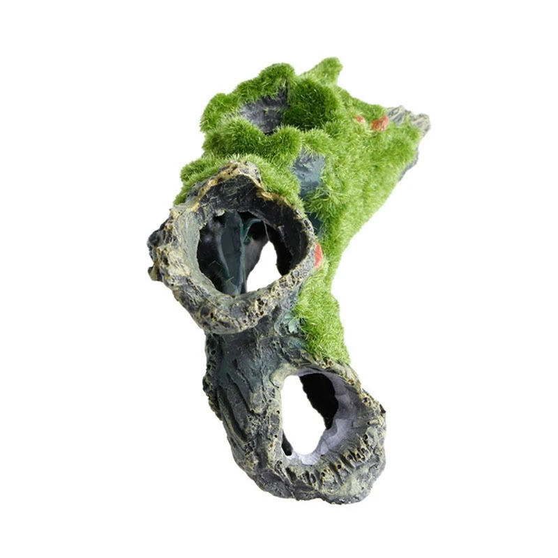 

Aquarium Resin Mountain View Moss Tree House Cave Fish Tank with Fish Tank Decoration Plant Aquarium Plants Artificial