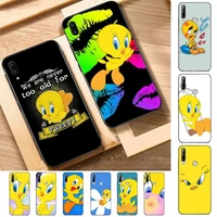 cartoon tweety bird piolin phone case for huawei y 6 9 7 5 8s prime 2019 2018 enjoy 7 plus