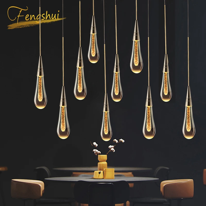 

Nordic LED Chandelier Living Room Villa Pendant Lights Crystal Lighting Home Kitchen Loft Lamp home decor luxury ceiling light