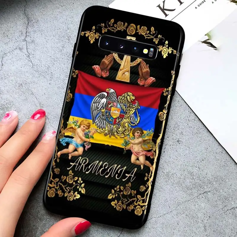 

Armenia Armenians Flag for Samsung Galaxy S21 Ultra Plus 5G Note 20 10 9 8 S10 S9 S8 S7 S6 Edge Plus Black Phone Case