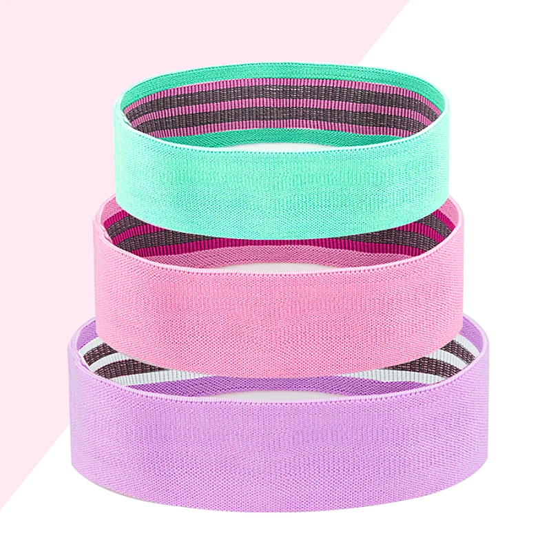 Gelang Yoga Anti Selip Gelang Pantat Fitness Rumah Loop Pinggul Paha Latihan Pilates Olahraga Elastis