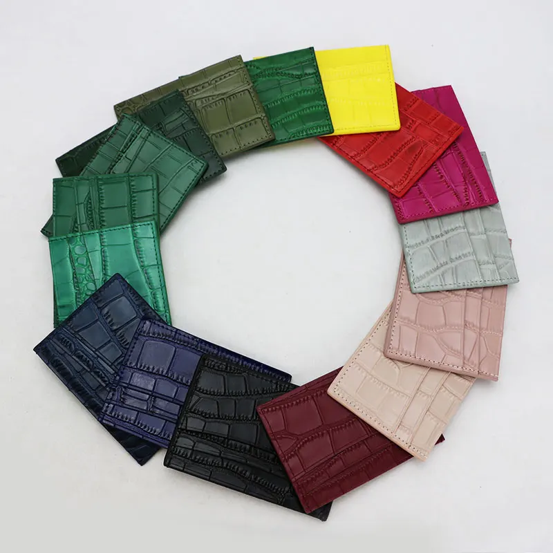 

Classic Crocodile Pattern Card Holder Men Women Genuine Leather Leather Credit Card Case ID Card Holder Wallet Purse Pouch