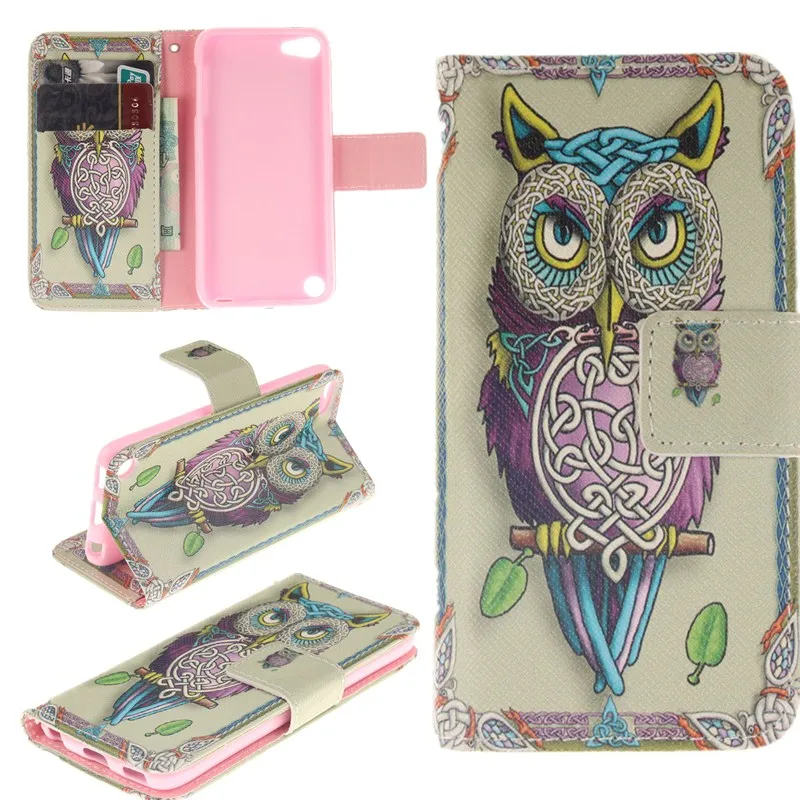 Чехол для Apple iPod Touch 5 чехол с изображением тигра совы женщины PU кожаный