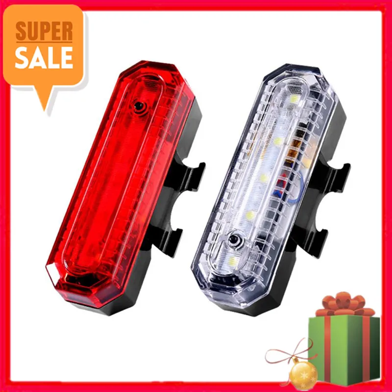 

USB Rechargeable Bicycle Lights Mountain Bike Tail Lights Night Cycling Signal Safety Warning Taillamp Cycling Accessories