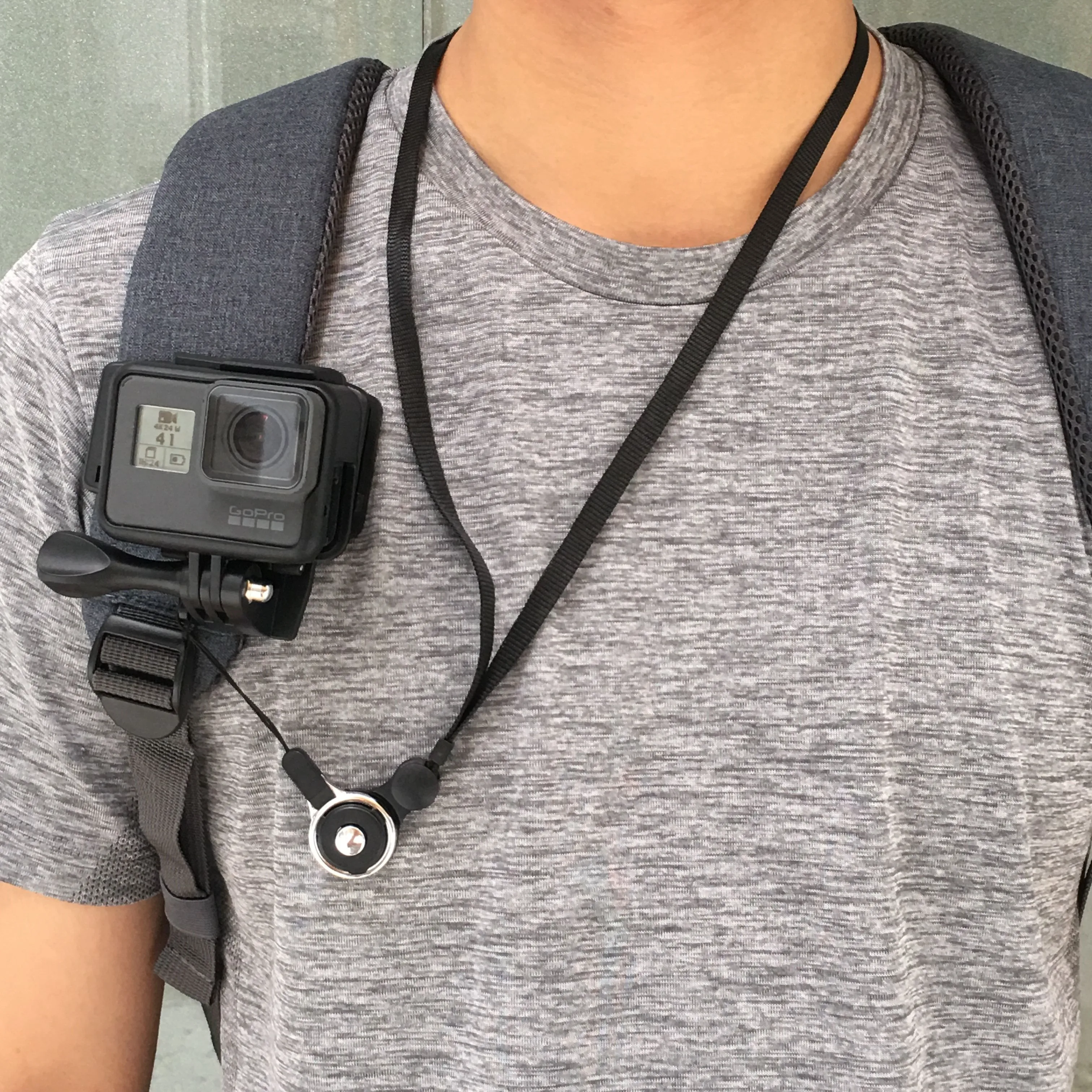 Anordsem вращающийся зажим для рюкзака крепление + плечевой ремень GoPro Hero 8/7/6/5/4/3 Xiaomi Yi