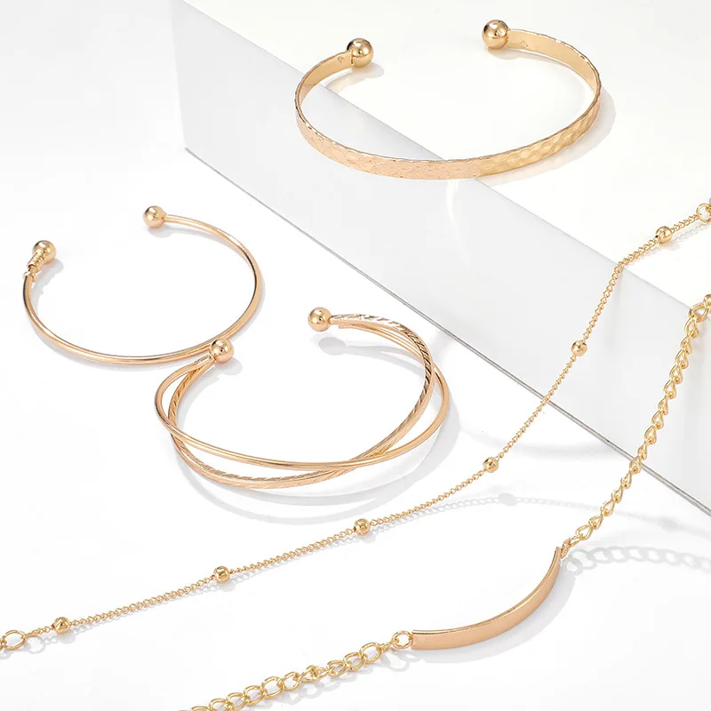 Новинка 2020 аксессуары оптовая продажа волнистый железный браслет металлический