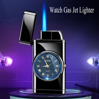 windproof gas torch watch butane jet lighter gadgets for men refillable gas lighters smoking accessories dropship suppliers