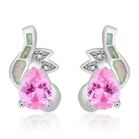 fashion women earrings 2022 exquisite water drop zircon rhinestones stud earrings imitation opal earrings jewelry wedding gift