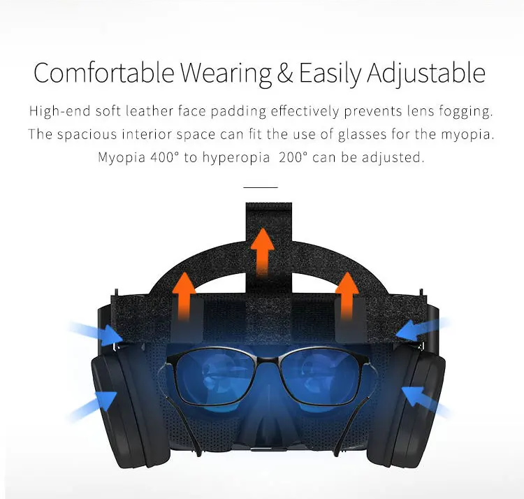 Беспроводные Bluetooth 3D очки виртуальной реальности BOBO VR Z6 для смартфона стерео