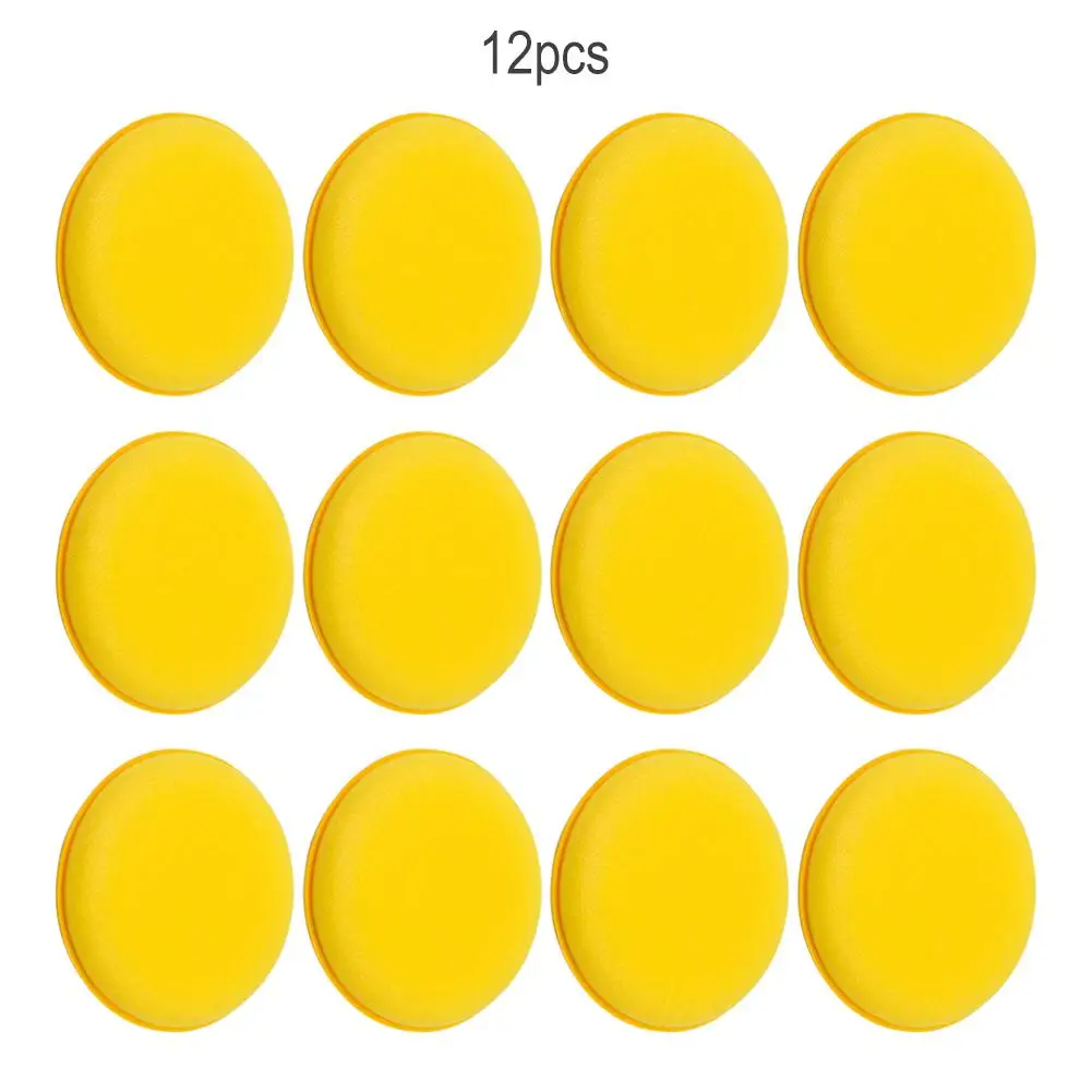 

12pcs Car Washing Cleaning Sponge Waxing Applicator Polish Pads Automobile Polishing Waxing Cleaning Scrubber Car Accessories