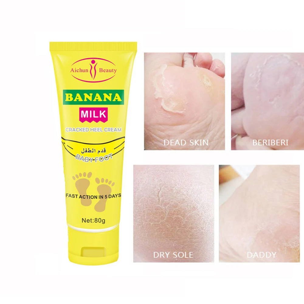 

Foot Cream Natural Banana Oil Anti Drying Crack Exfoliating Dead Skin Remover Mask Hand Foot Care Moisturizing Repairing Cream