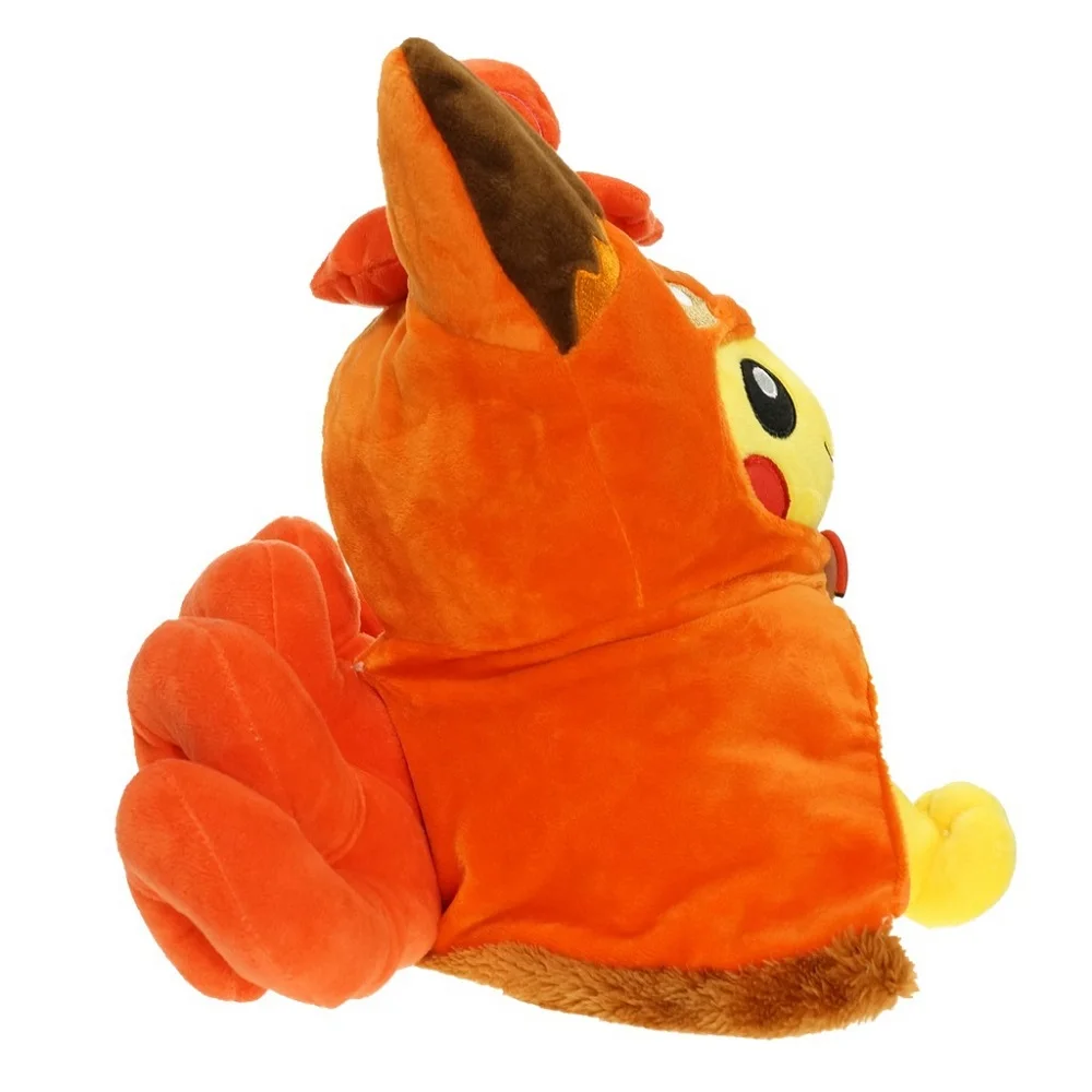 

TAKARA TOMY Pokemon Pikachu Turns Into Fire Vulpix & Ice Vulpix Alora Plush Doll Pokemon Original Pikachu Anime Plush Doll Toys