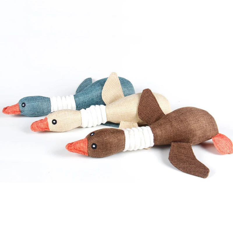 

Wild Goose Dog Squeak Toys For Small Large Dogs Tranining Interactive Bite Resistant Toy Pets Puppy Cleaning Teeth Accessories